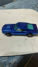 Hot Wheel Redline Custom Mustang Louvered Glass (Nice Rare) USA Blue picture