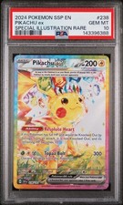 2024 Pokemon ENG SSP Surging Sparks Pikachu ex 238/191 SIR PSA 10 Gem Mint picture