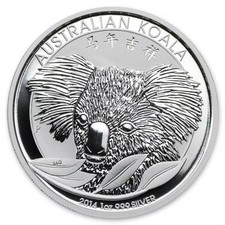 RARE - 2014 1 oz .999 Fine Silver Australian Koala Chinese Privy Coin picture
