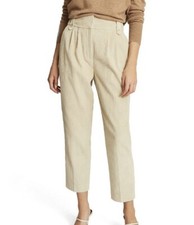 Nwt Reiss Thick Cord Aster Pants Women Size 8 Crram High Rise Tailored Cropped  picture