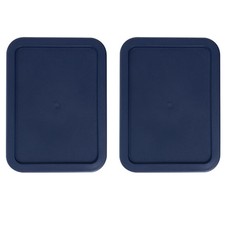 Replacement Lids fits Pyrex 3-Cup Rectangle Glass Cover for 7210-PC Navy 2 Pack picture