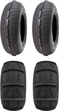 Tusk Sand Lite Front and Rear Tire Set 28x10-14 (Ribbed) / 28x12-14 (12 Paddle) picture