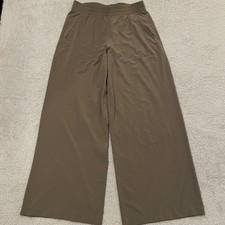 Lululemon Swift Mid Rise Wide Leg Pant Womens 10 Brown Taupe Stretch Lightweight picture