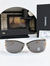 CHANEL A71787 Coco Beach Shield Sunglasses Women Gray Lens CC Logo Shades picture
