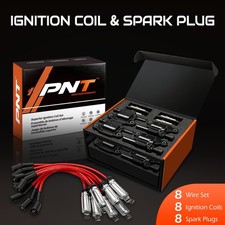 8 High Performance Ignition Coils +Spark Plug+Wire For GMC Chevy 5.3L 6.0L 6.2L picture