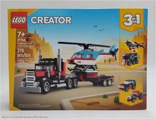 LEGO Creator 3 in 1 Flatbed Truck with Helicopter Toy 31146 SEE DETAILS picture