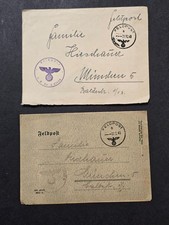 1943 WWII German Luftwaffe Soldiers Feldpost War Letter Covers sent home to Wife picture