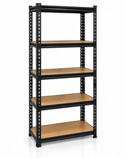 5-Tier Heavy Duty Steel Storage Shelving Rack 60x28x12 Garage Utility Black picture