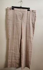 NWT Ann Taylor Women's Pants The Straight Beige Herringbone Mid-Rise Size 14 picture
