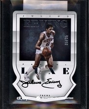 Julius Erving 2014-15 Panini Luxe Die Cut On Card Auto /35 HOF 76ers picture