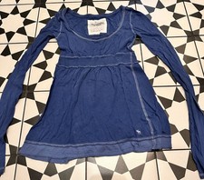 Rare 2000s Abercrombie Babydoll Longsleeve Shirt Size small Y2K Preppy FLAWD picture