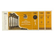 1960 Rome Olympics Full Unused Boxing Ticket Aug 27 Cassius Clay Muhammad Ali picture