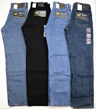 Lee Men's Relaxed Fit Straight Leg Jeans All Men’s Sizes Four Colors 100% Cotton picture