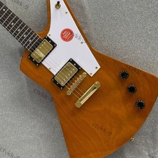 Solid Body Electric Guitar Stainless Rounded Fret Gold Hardware HH picture
