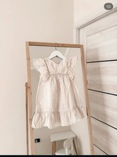 New ZARA Kids Girls Ecru Light Beige Lace A Line Dress Size 3 4 Years Y957D picture
