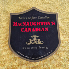 Rare vintage 1940’s MacNaughtons Canadian Whiskey cardboard bottle topper picture