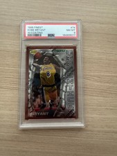 Kobe Bryant 1996-97 Topps Finest #74 w/ Coating Rookie RC Lakers HOF PSA 8 picture