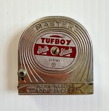 Vintage Master Tufboy 310WL Tape Measure 10 Ft Brite Blade USA  Chrome picture