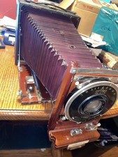 Wow 1900 Gundlach Korona Series V 5x7 Camera 1910 Wollensak Optimo Lens Upgrade picture