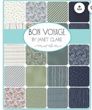 Moda Fabric BON VOYAGE  5” Charm Pack 42pcs 100% Cotton New picture