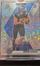2020 Panini Mosaic - Justin Herbert #204 No Huddle Silver disco prizm Prizm (RC) picture