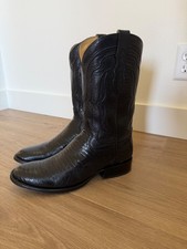 Tony Lama mens Kirtland lizard cowboy boots WORN ONCE picture