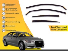 Wind Deflectors In Channel For Audi A6 C7 2011-2018 Sedan Sun Visors Rain Guard picture