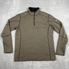 Kuhl Sweater Mens L Brown Revel Fleece 1/4 Zip Thermal Pullover Outdoor Hiking picture