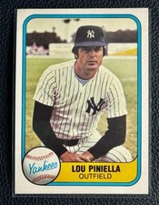 ⚡️Stellar Vintage⚡️1981 Fleer Lou Piniella #85 New York Yankees ICON MLB picture