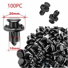 100X 10mm Bumper Clips Auto Car Hole Plastic Rivets Fastener Fender Push Pin US picture