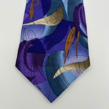 J. Garcia Tie Duckworm Alarm Mens OS Purple Silk Psychedelic Grateful Dead 2000 picture