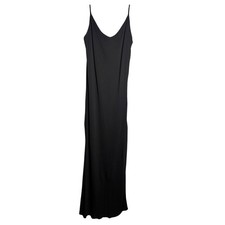Vintage Gail Hoopen Lucienne Phillips Black Viscose Slip Dress 10 Made in Eng picture