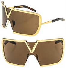 VALENTINO V Romask VLS120 Gold Titanium Brown Mask VLS 120B Fashion Sunglass picture