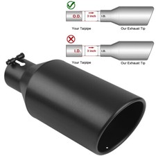 1pc/2pc Stainless Steel Bolt On Exhaust Tip Tailpipe-3