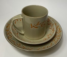 Vtg Mikasa JK901 Tuscan Vine beige orange bowl mug set picture