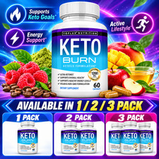 Keto Burn Pills 1200mg Ketosis Support 60 Capsules Energy Focus Men Women picture