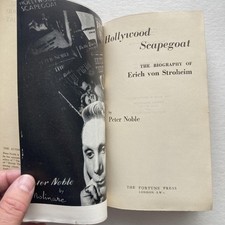 Vintage 1961 Hollywood Scapegoat Erich Von Stroheim Peter Noble HC Fortune Press picture