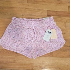 Blogilates Women Mommy & Me Marshmallow Dolphin Shorts Pink Floral Size Medium picture
