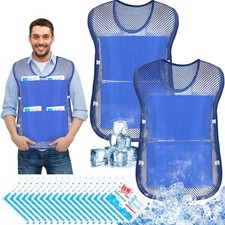 Mepase 2 Pcs Ice Cooling Vest about 26.77 x 21.65 inches/ 68 x 55 cm, Blue picture