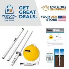 Franklin Sports Portable Tetherball Set - 8' Steel Pole & Rope - Outdoor Fun picture