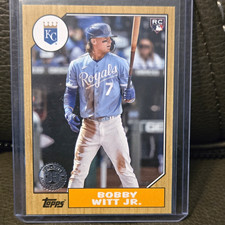 Topps 2022 Update 1987 Topps Baseball Bobby Witt Jr. Royals RC #87TBU-7 picture
