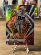 2020 Panini Phoenix Maxx Crosby Fire Burst Parallel #77 Las Vegas Raiders picture