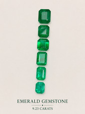 9.25 Ct Natural Vivid Green Swat Emerald Cut Loose Gems Lot :Emerald for Jewelry picture
