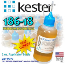 Genuine Kester 186-18 RMA Soldering Flux 18% Solids Low Residue - 30ml (1oz.) picture