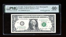 DBR 2021 $1 Minneapolis Fr. 3008-I PMG XF-40 EPQ Binary 9/3 Serial I33999339A picture