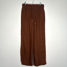 Quince 100% European Linen Wide Leg Pants Burnt Orange Terracotta Small picture