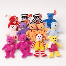 Official TY 2004 McD Teenie Bears 11 of 12 NO FRY +extras 13 total Vintage Rare picture