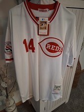 Pete Rose Cincinnati Reds 1976 Centennial Jersey Mitchell Ness Size 54 picture