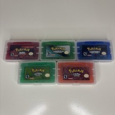 Pokemon Emerald Ruby Sapphire FireRed & LeafGreen GBA Games Bundle Tested Works picture