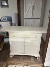 Vintage Farmhouse Sideboard Buffet Cabinet Wooden Credenza with Storage picture